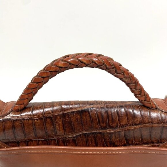 Brighton Vintage Y2K 90s Leather Medium Bucket Bag Purse, Crossbody Shoulder Bag - Picture 4 of 13